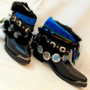 Durango Men’s Size 10 Rare Steampunk Black Leather Cowboy Boots